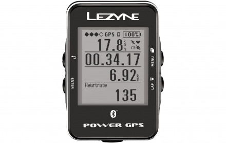 Велокомпьютер Lezyne POWER GPS, серебристый, Велокомпьютер с GPS датчиком 29 функций