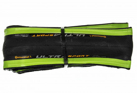 Покрышка Continental Ultra Sport II 28&quot;, 700x23C, Performance, Skin, зеленый, фолдинг