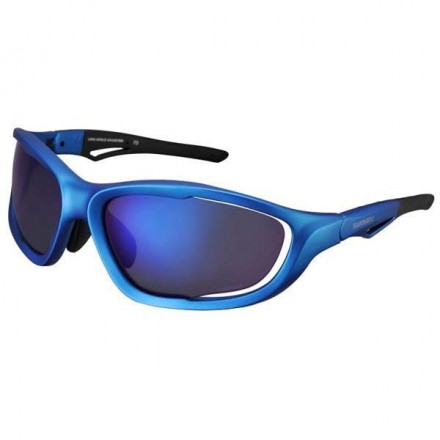 Очки Shimano S60-Х PL, оправа: матов синие/ линзы: синие зеркальн поляризов.