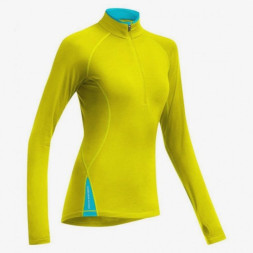 Футболка с длинным рукавом Icebreaker Pace LS Half Zip WMN chartreuse/glacier