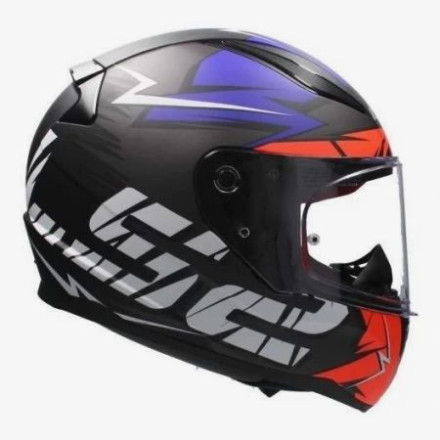 Мотошлем LS2 FF353 Rapid Cromo Matte Black Red Blue