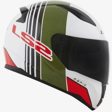 Мотошлем LS2 FF353 Rapid Multiply White Green Red