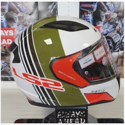 Мотошлем LS2 FF353 Rapid Multiply White Green Red