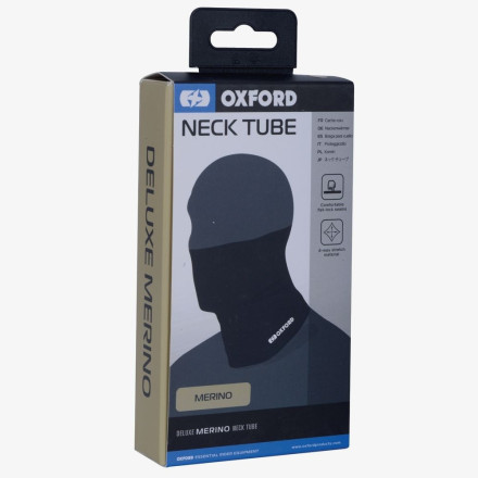Подшлемник Oxford Deluxe Neck Tube Merino Blk