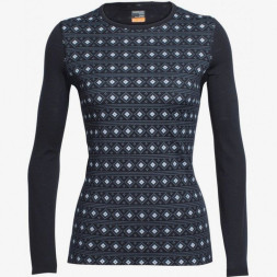 Футболка с длинным рукавом Icebreaker Oasis LS Crewe Align WMN black/snow