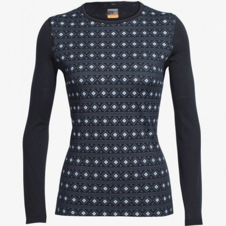 Футболка с длинным рукавом Icebreaker Oasis LS Crewe Align WMN black/snow