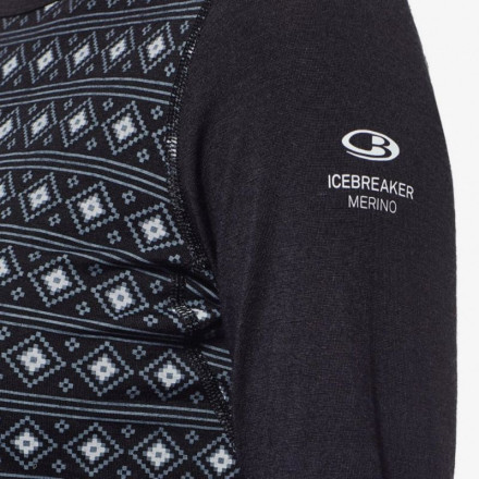 Футболка с длинным рукавом Icebreaker Oasis LS Crewe Align WMN black/snow