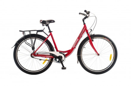 Велосипед SKD 26&quot; OPTIMABIKES VISION PLANETARY HUB Al с багажн. красный 2014