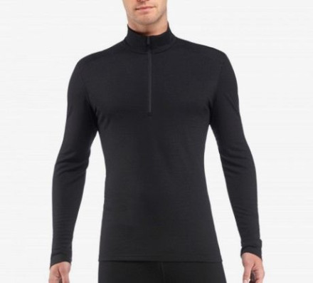 Футболка с длинным рукавом Icebreaker 200 Oasis LS Half Zip Black