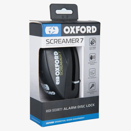 Замок Oxford Screamer7 Alarm Disc Lock Black/Black