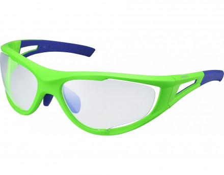 Очки Shimano CE-S60X-PH. Оправа: зеленая матовая Neon/синяя. Линзы: фотохромные прозрачн. АКЦИЯ!