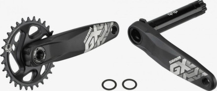 Шатуни SRAM Crank GX Eagle Fat Bike 4&quot; DUB 12шв Direct Mount Зірка 30t X-SYNC 2 Black