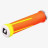 Грипсы ODI AG-1 Signature Fl.Orange/Fl. Yellow w/ Silver clamps (желто - оранжевые с серебряными замками)