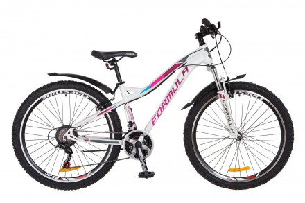 Велосипед 26&quot; Formula ELECTRA AM 14G Vbr рама-15&quot; St бело-фиолетовый (м) с крылом Pl 2018