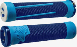 Грипсы ODI AG-2 Blue/Lt blue w/ Blue clamps (синие с синими замками)
