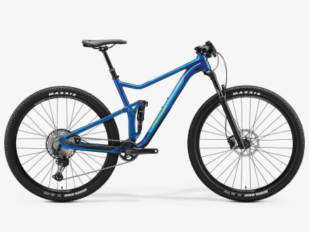 Велосипед MERIDA 2020 ONE-TWENTY RC 9XT- EDITION GLOSSY MEDIUM BLUE (LIME GREEN)