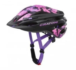 Велошлем Cratoni Pacer Junior черный/розовый глянцевый