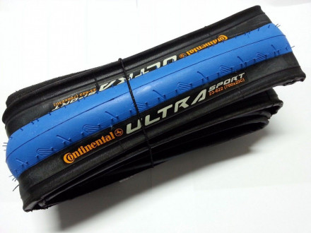 Покрышка Continental Ultra Sport II 28&quot;, 700x23C, Performance, Skin, синий, фолдинг