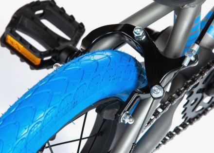 Велосипед 12&quot; Stolen AGENT 2020 MATTE RAW SILVER W/ DARK BLUE TIRES