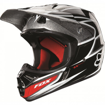 Шлем V3 RACE HLMT, ECE Black/Silver