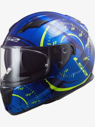 Мотошлем LS2 FF320 STREAM EVO TACHO GL.BLUE H-V YELLOW