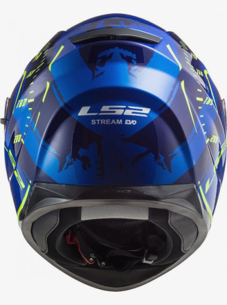 Мотошлем LS2 FF320 STREAM EVO TACHO GL.BLUE H-V YELLOW