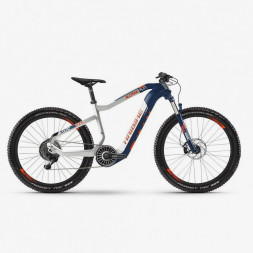 Электровелосипед HAIBIKE XDURO AllTrail 5.0 Carbon FLYON i630Wh 11 s. NX 27.5&quot;, сине-бело-оранжевый, 2020