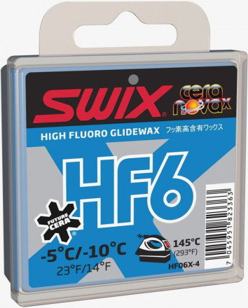 Высокофтористый парафин SWIX HF6X Blue, -5 °C/-10 °C, 40g