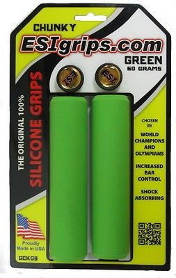 Грипсы ESI Chunky Green, зеленые