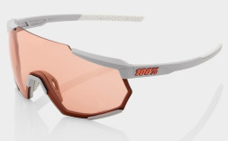 Велосипедные очки Ride 100% RACETRAP - Soft Tact Stone Grey - HiPER Coral Lens, Mirror Lens