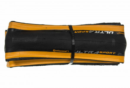 Покрышка Continental Ultra Sport II 28&quot;, 700x25C, Performance, Skin, оранжевый