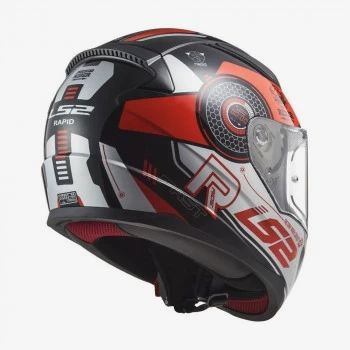 Мотошлем LS2 FF353 RAPID STRATUS GLOSS BLACK RED SILVER