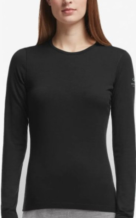 Футболка с длинным рукавом Icebreaker BF 200 Oasis LS Crewe WMN black