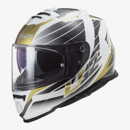 Мотошлем LS2 FF800 STORM NERVE WHITE ANTIQUE GOLD