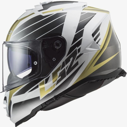 Мотошлем LS2 FF800 STORM NERVE WHITE ANTIQUE GOLD