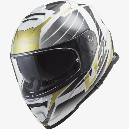Мотошлем LS2 FF800 STORM NERVE WHITE ANTIQUE GOLD