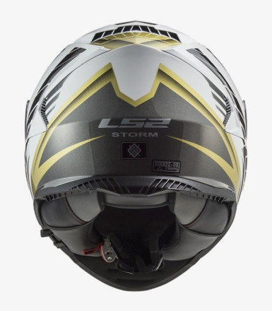 Мотошлем LS2 FF800 STORM NERVE WHITE ANTIQUE GOLD