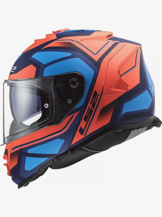 Мотошлем LS2 FF800 STORM FASTER FLUO ORANGE BLUE