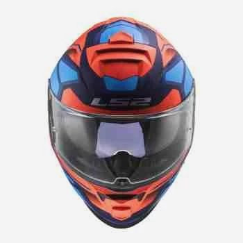 Мотошлем LS2 FF800 STORM FASTER FLUO ORANGE BLUE