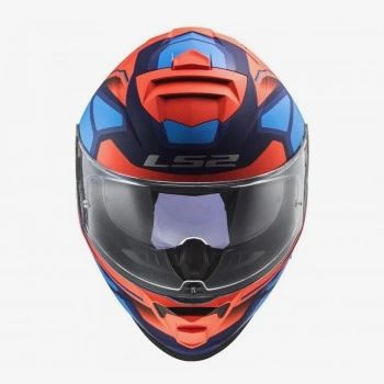 Мотошлем LS2 FF800 STORM FASTER FLUO ORANGE BLUE