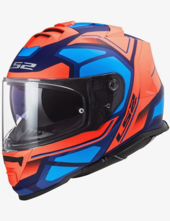 Мотошлем LS2 FF800 STORM FASTER MATT FLUO ORANGE BLUE