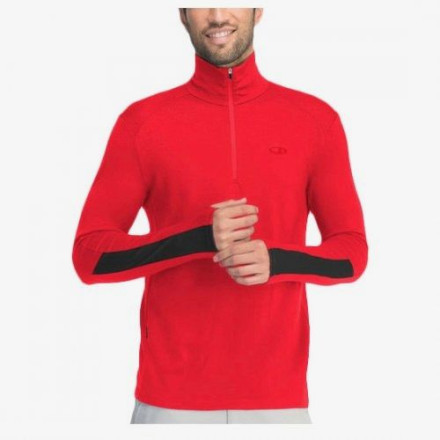 Футболка с длинным рукавом Icebreaker BF 260 Apex LS Half Zip MEN rocket/walnut