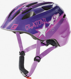 Велошлем Cratoni детский Akino фиолетовый/розовый &quot;звезда&quot; размер M (53-58 см)