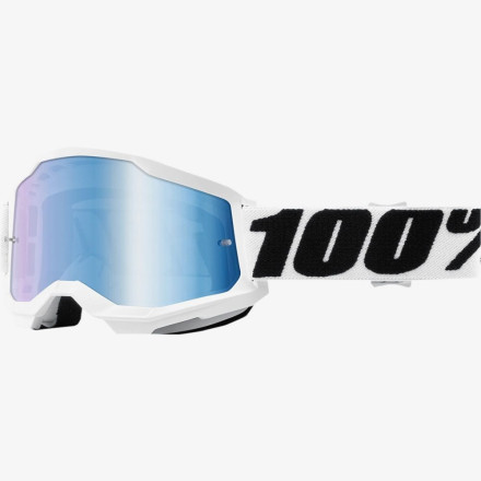 Мото очки 100% STRATA Goggle II Everest - Mirror Blue Lens, Mirror Lens