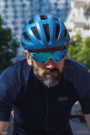 Велошолом спортивний ABUS MACATOR Steel Blue
