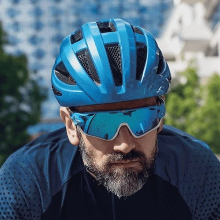 Велошолом спортивний ABUS MACATOR Steel Blue