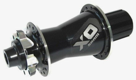 Втулка MTB Sram Hub X0 DH Rear 6-Bolt Disc 32H Black/Silver, SRAM Driver Body (9/10/11spd)(includes 12x150 &amp; 12x157 Through Axle Caps) A1