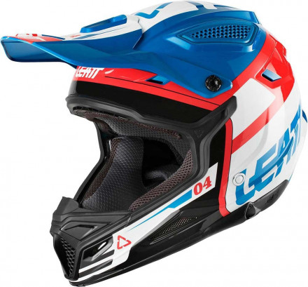 Мотошлем LEATT Helmet GPX 4.5 V25 ECE [Blue/White]