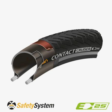 Покрышка Continental CONTACT Cruiser Reflex, 26&quot;x2.00, 50-559, Wire, SafetySystem Breaker, 850гр., черный