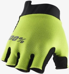 Вело перчатки Ride 100% EXCEEDA Gel Short Finger Glove [Fluo Yellow]